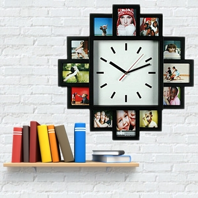 Képkeretes óra (fekete)