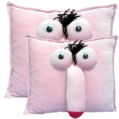 Plüss párna lengő fütyivel