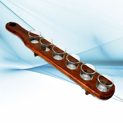 Fa Pálinkakínáló készlet