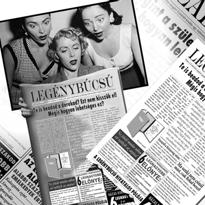 Legénybúcsú újság