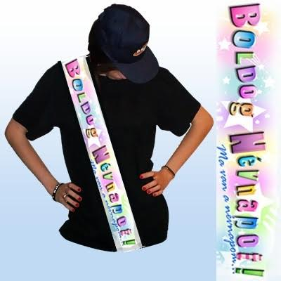 Boldog névnapot szalag