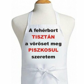 Fehérbor-vörösbor kötény