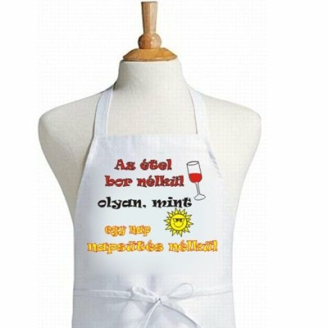 Az étel bor nélkül kötény