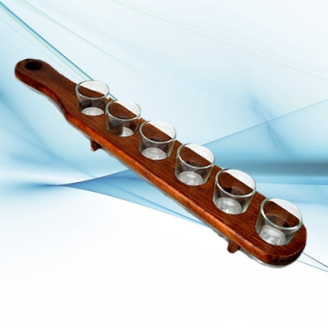 Fa Pálinkakínáló készlet