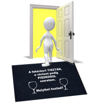 Fehérbor-vörösbor lábtörlő