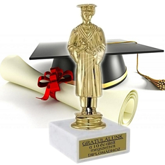 Diplomaosztóra egyedi szobor