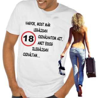 18 vagyok póló